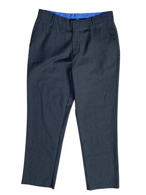 Izod Boy Dress Pants Charcoal Grey Size 18R Wool Blend Trouser
